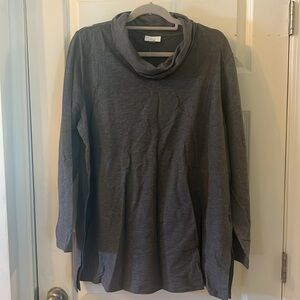 Pure Jill. Jjill charcoal heather cowl neck tunic xl tall